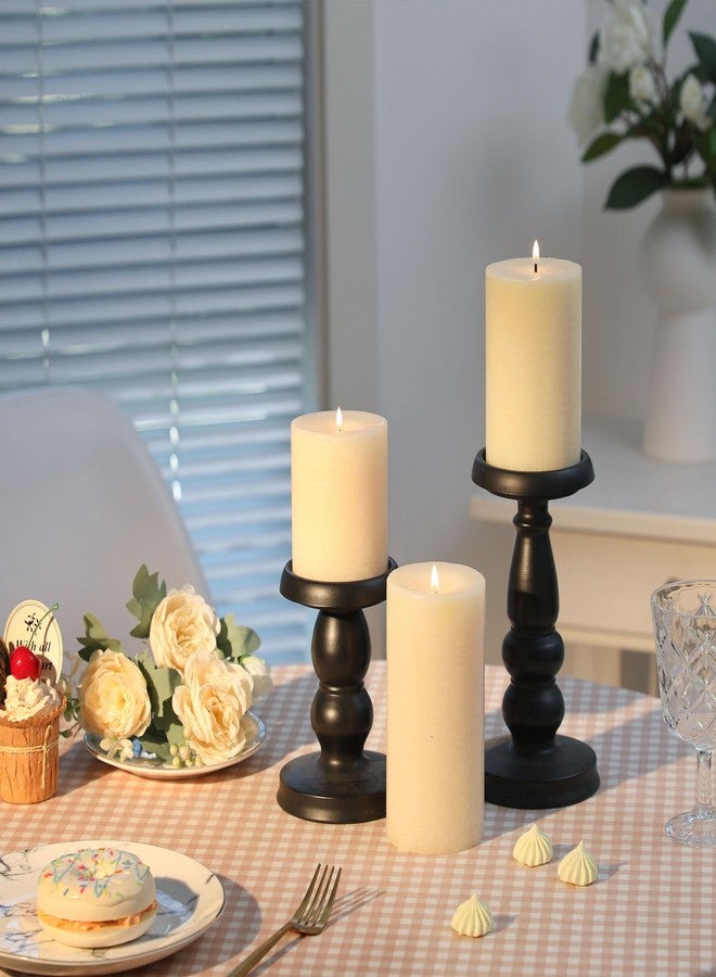 HILUMIDA Ivory Pillar Candles Set of 3 - Hand-Poured Unscented Candles,Smokeless Dripless Candles for Dinner Table and Home, Set of 3 in Different Sizes (3"x4", 3"x5", 3"x6") - Image 5